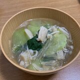 とろとろ♪青梗菜とえのきの春雨スープ